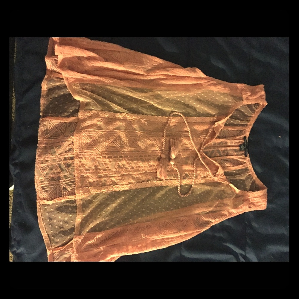 American eagle outfitters silky pink top